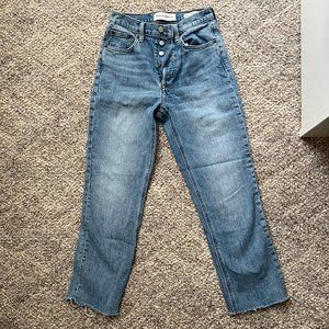 Denim forum arlo high rise straight jeans